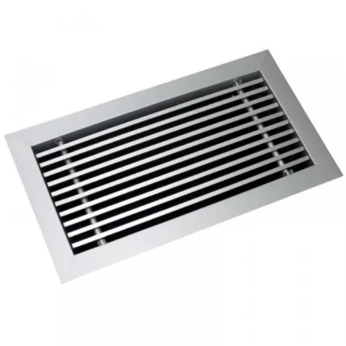 Egysoros  alumínium fali rács ALG-0   300 x 300 mm, fix lamellás, 0°-os kifúvással