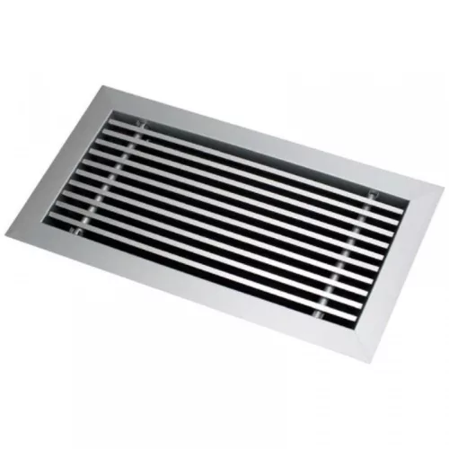 Egysoros alumínium fali rács ALG-15   400 x 200 mm, fix lamellás, 15°-os kifúvással