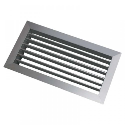 Egysoros alumínium fali rács állítható lamellákkal  800 x 350 mm AHN, fémszínű