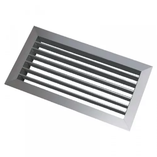 Egysoros alumínium fali rács állítható lamellákkal 1200 x 200 mm AHN, fémszínű