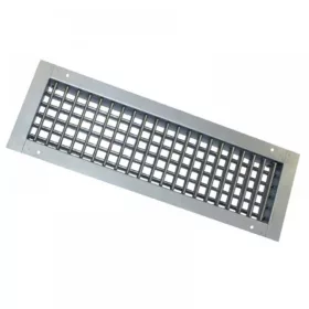  SHVN  400 x 250 mm GALVA - kétsoros acél fali rács, állítható lamellás, natúr