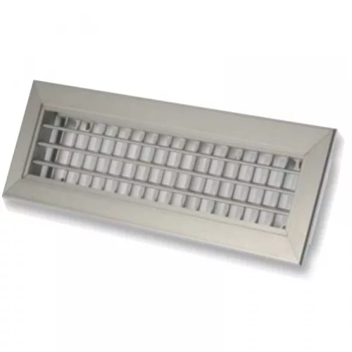 Kétsoros alumínium aprólamellás fali rács  400 x 150 mm AHVN - állítható lamellákkal, anodizált felületű