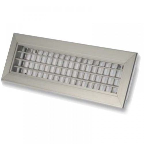 Kétsoros alumínium aprólamellás fali rács  500 x 350 mm AHVN - állítható lamellákkal, anodizált felületű