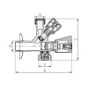 FERRO KOMBINÁLT SAROKSZELEP, 1/2" X 3/4" X 3/8"  FE-CF5104