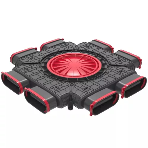 HEATPEX - Osztódoboz lapos csatornához 573x573x62 8x50 mm