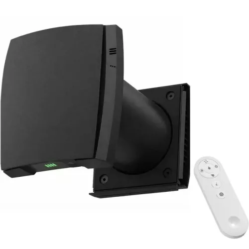 HEATPEX ARIA VITALE MINI RH-B-160 egyhelyiséges hővisszanyerős szellőztető hőmérséklet és páraérzékelővel, távirányítóval, WiFi-vel - fekete