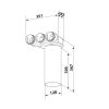 Mennyezeti PVC csatlakozó a Dalap Flexitech csövekhez Ø 63 mm Dlp 196326