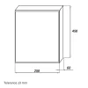 Dalap RVKMN 250x450 mm kandalló szervízajtó, kandalló burkolatokba, láthatatlan, függőleges Dlp25KMN25