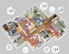 HOLTOP/AIRWOODS AV-TTW6-W egyhelyiséges hővisszanyerős szellőztető (2 db) automata zsaluval, WiFi csatlakozással