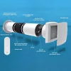 HOLTOP/AIRWOODS AV-TTW6-W egyhelyiséges hővisszanyerős szellőztető (2 db) automata zsaluval, WiFi csatlakozással