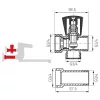 FERRO MOSÓGÉPCSAP FALI SZERELÉSHEZ TOLDÓ ELEMMEL, 3/4"  FE-Z250