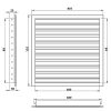 Szellőzőrács minőségi préselt alumíniumból - 400x100 mm, fehér Dlp 90376