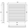 Szellőzőrács minőségi préselt alumíniumból - 400x200 mm, fehér Dlp 90379