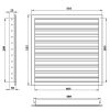 Szellőzőrács minőségi préselt alumíniumból - 500x300 mm, fehér Dlp 90387