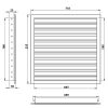 Szellőzőrács minőségi préselt alumíniumból - 700x200 mm, fehér Dlp 90395