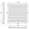 Szellőzőrács minőségi préselt alumíniumból - 200x100 mm, szürke Dlp 90539