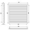 Szellőzőrács minőségi préselt alumíniumból - 450x400 mm, szürke Dlp 90531