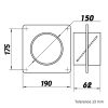 Telepítő keret visszacsapó szeleppel Dalap 3531 (150 mm) Dlp 3531