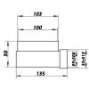 Egyenes átalakító idom Dalap 3013 (100mm/308x29mm/90°) Dlp 3013