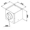 Plenum box anemosztáthoz - Ø 200 mm / 372 x 372 Dlp 80126