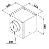 Plenum box anemosztáthoz - Ø 250 mm / 570 x 570 Dlp 80128