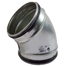   Galvanizált fém könyökidom 45° préselt gumi tömítéssel - Ø 80mm Dlp 80171