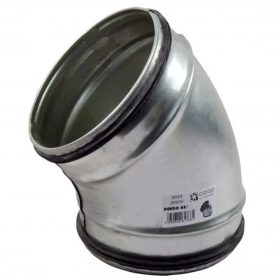   Galvanizált fém könyökidom 45° préselt gumi tömítéssel - Ø 150 mm Dlp 80089