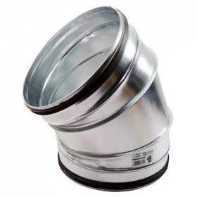   Galvanizált fém könyökidom 45° préselt gumi tömítéssel - Ø 250 mm Dlp 80093