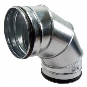   Galvanizált fém könyökidom 90° préselt gumi tömítéssel - Ø 355 mm Dlp 86103