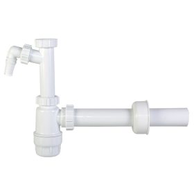   Mosdószifon, leeresztőszelep nélkül, mosógép csatlakozóval, 40 mm-es elfolyással STY-531-2