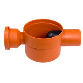   Padlószifon, tokozott, gumigyűrűs, II. ágú, 80 mm, lapos STY-652