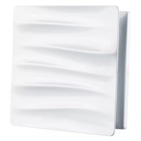  Dekoratív PVC szellőzőrács rovarhálóval, hullám motívumos előlappal 160x160 mm, fehér Dlp 3138
