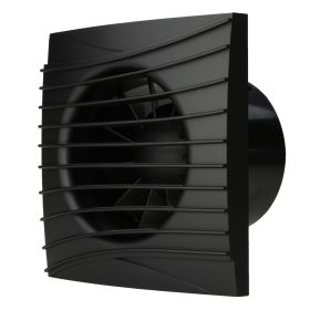   Axiális fürdőszoba ventilátor fekete Ø 100 mm visszacsapó szeleppel Dlp 41095