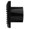 Axiális fürdőszoba ventilátor fekete Ø 100 mm visszacsapó szeleppel Dlp 41095