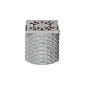   Szürke magasító, 100 x 100 mm-es rozsdamentes ráccsal STY-505-100-SZ