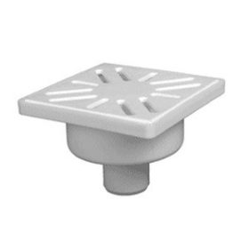   Zuhanytálca szifon, alsókifolyású, 100x100 mm-es műanyag ráccsal STY-509-M