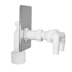   Falba szerelhető kétágú mosógépszifon, rozsdamentes előlappal STY-511-Y