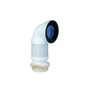 WC bekötő könyök, flexi STY-530-90-F