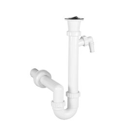   Csőszifon, leeresztőszeleppel, mosogatógép csatlakozóval, 40 mm-es elfolyással STY-638-2-1