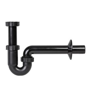 Fekete csőszifon, 32 mm-es leeresztővel STY-638-32-1-B