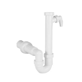   Csőszifon, leeresztőszelep nélkül, mosógép csatlakozóval, 50 mm-es elfolyással STY-638-50-4