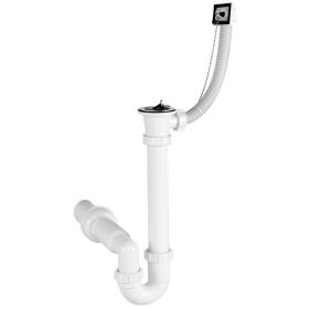   Csőszifon, túlfolyóval, leeresztőszeleppel, 50 mm-es elfolyással STY-638-50