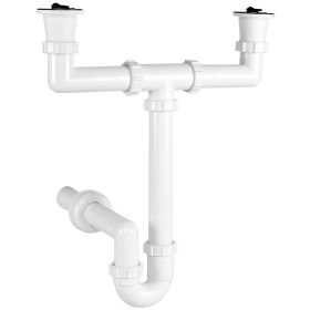   Kétmedencés csőszifon, két leereztőszeleppel, 40 mm-es elfolyással STY-639-6