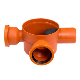   Padlószifon, tokozott, gumigyűrűs, III. ágú, 80mm, lapos (balos) STY-653-B