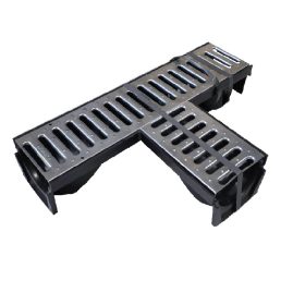   Kültéri folyókához T-idom, horganyzott ráccsal STY-903-T