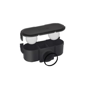 Kettős (golyós) bűzzár folyókához, fekete STYMM-6000-F