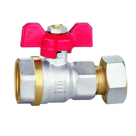   Golyóscsap pillangó karos 1/2"- 1/2" BB hollandis PN40