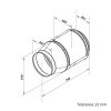 Dalap AP PROFI 400 QUIET halk működésű csőventilátor 230 V-os EC motorral, Ø 400 mm Dlp19216