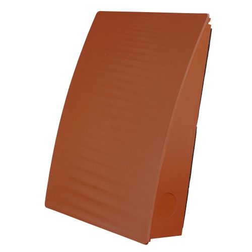 Terrakotta színű kültéri szellőzőrács hullám motívummal Dalap ZEPHIR SIMPLE szobai hővisszanyerő készülékhez Dlp56503