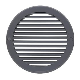   Dalap GP 100 KN ASA műanyag szellőzőrács fix zsaluval és karimával, szürke, Ø 100 mm Dlp5730
